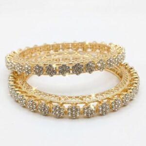Floral design bangle set