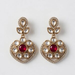 Elegant Kundan Drop Earrings
