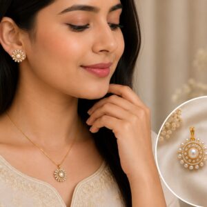 Chain Pendant With Earrings