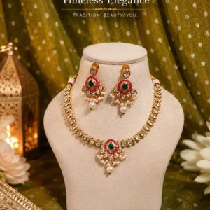 Royal Kundan Choker Set with Earrings
