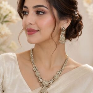 Royal CZ Diamond Necklace Set