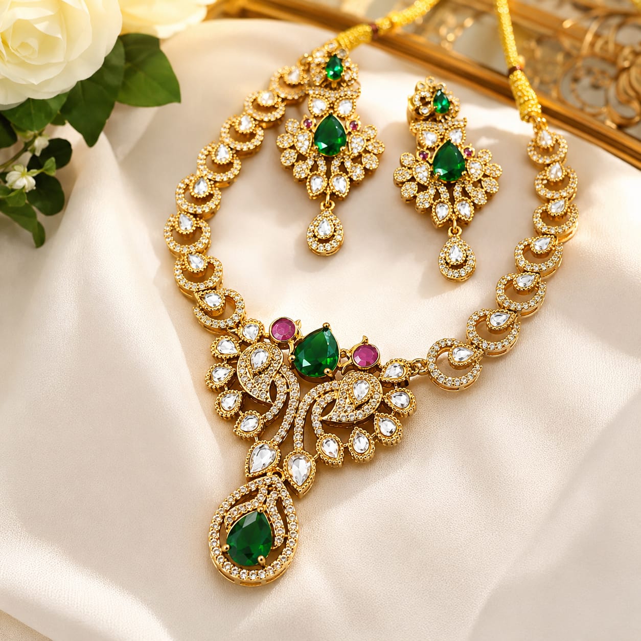 Elegant Gold-Plated Necklace Set - Image 2